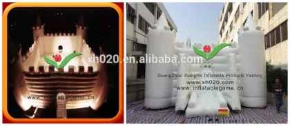 Commercial kids & Adult playground PVC Tarpaulin giant white castle