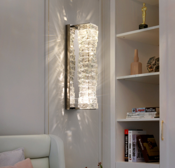 Modern Stainless Steel Crystal Wall Lamp