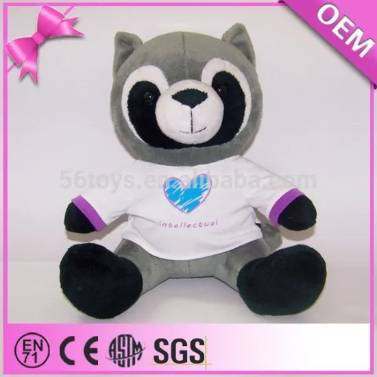 Factory custom cheap plush raccoon soft toy wholesale made in China