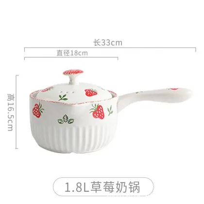 Ceramic Round Dish Casserole Clay Pot Earthen Bakeware With Lid