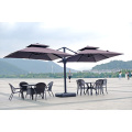 Outdoor double-headed Roman umbrella