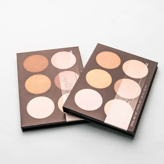 Paper Clamshell Book Eyeshadow Palette Cosmetics Package Box