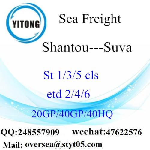 Shantou Puerto de carga marítima de envío a Suva