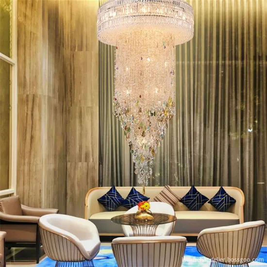 Modern Luxury Shopping Malls Big Long Lobby Chandeliers