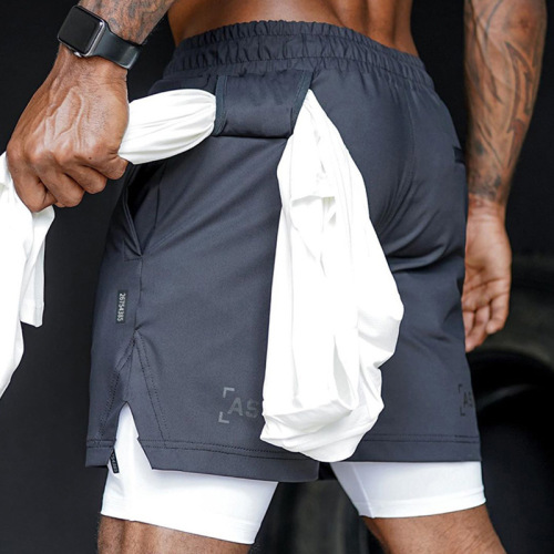 Shorts de entrenamiento deportivos con logotipo personalizado para hombre