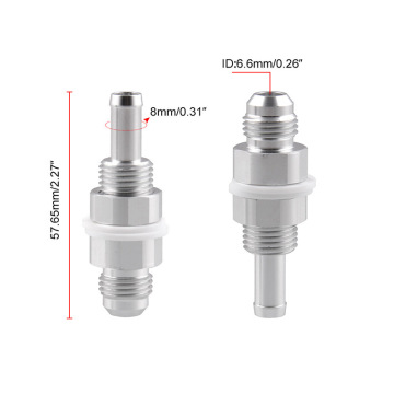 6AN Male Flare Bulkhead To 5/16 Hose