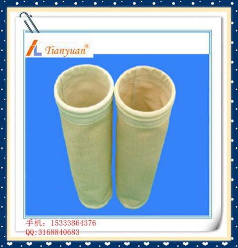 Bag type PTFE dust filter bag with PTFE membrane coated of nonwoven needle felt used for pulse jet bag house