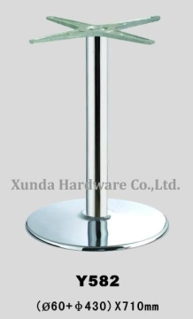 Shining Steel Coffee Restaurant Dining Table Base