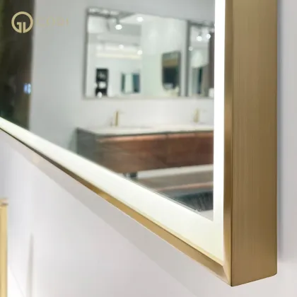 GODI Wall Full Mirror Hotel Bathroom LED Full-Length Bathroom Mirror with Light