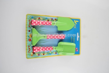 New design wooden hanle with shrink sleeve kids Gareden tools set GA10096A