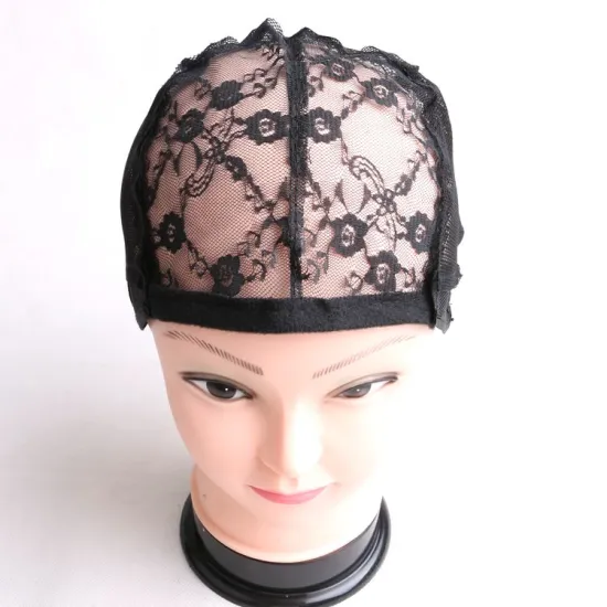 XUCHANG HARMONY NO Lace Black Mesh Glueless Wig Cap with Adjustable Straps Elastic Bands It Is Used for Making Lace Front Wigs
