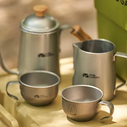 MOBI GARDEN & LINE FRIENDS Titanium Camping Coffee Cup