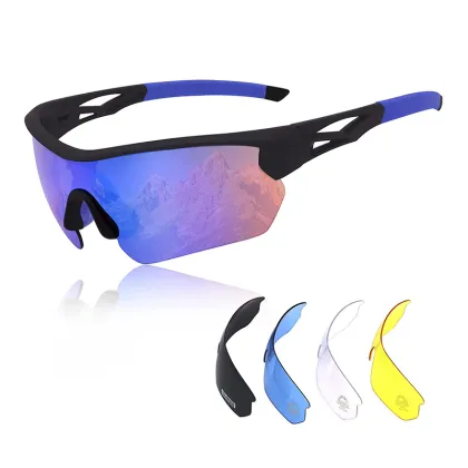 Fishing and Cycling Glasses - 5 Lens Protective Polarized Mountain Bike Sports Cycling Glasses