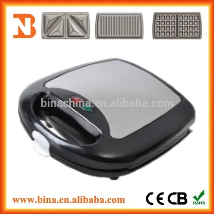 Stainless Steel 3 in 1 Breakfast Maker Sandwich Maker