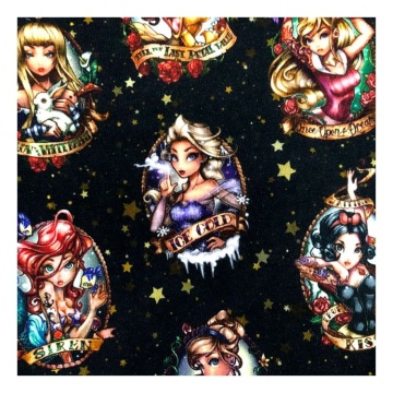 Spandex Knitted Custom Digital Printing Cartoon Fabric