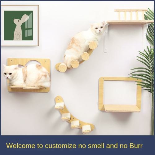 Solid Wood Wall-Mounted Cat Tree DIY