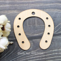 Wooden Horse Shoe Craft Shapes Plywood Wedding Decoration Animal Farm