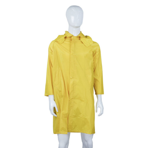 Chaqueta larga impermeable de trabajo de nailon / PVC