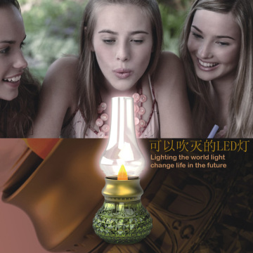 2014 newest hottest usb charged rechargeable blow led lamp