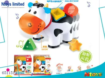 6511512 BLOCK TOY B/O COW