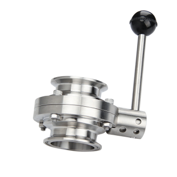 32mm 38mm 51mm Food-Grade 304/316L Stainless Steel Butterfly Valve with Quick Installation Clamp