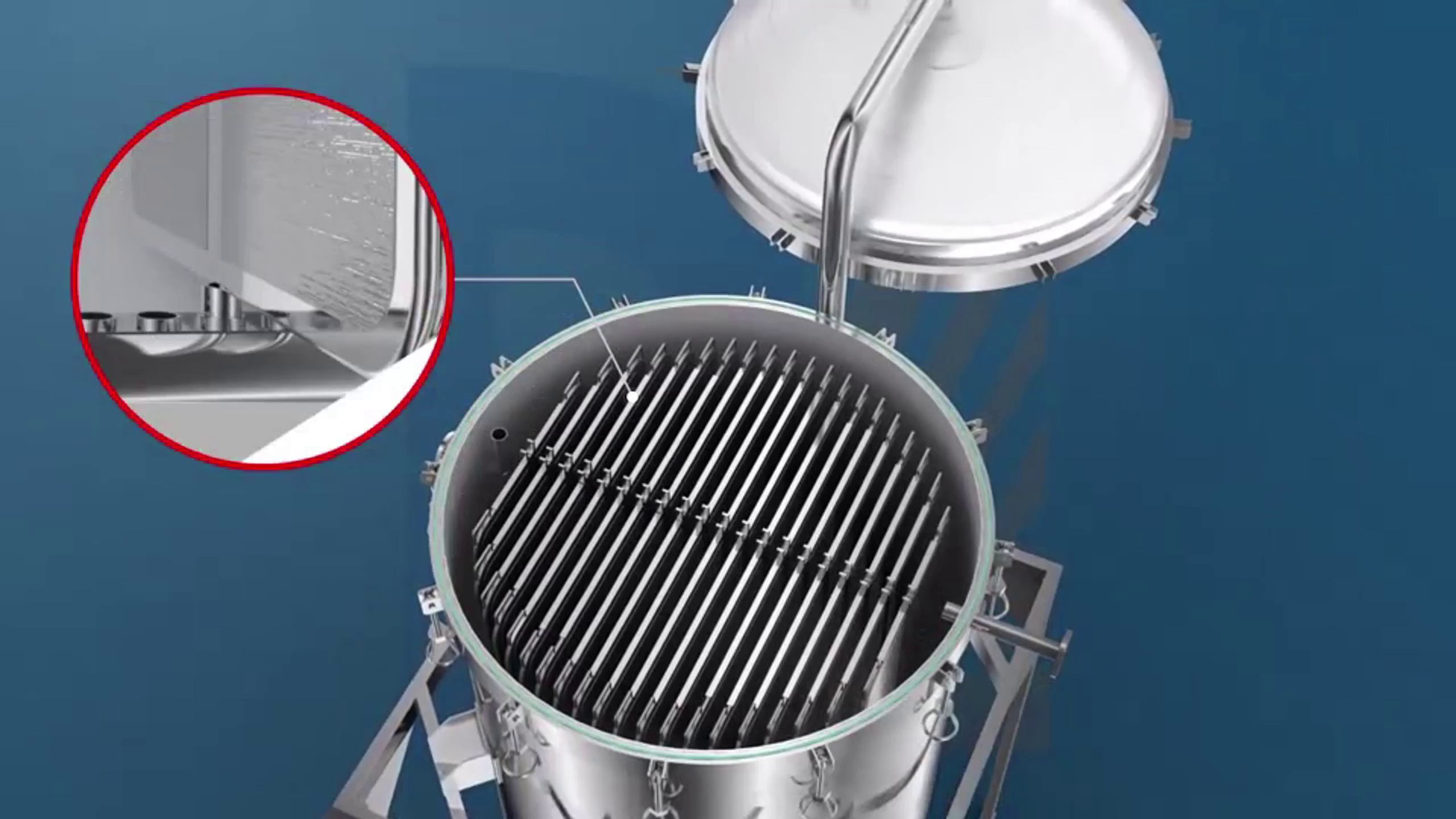 Vertical Leaf Filter with Auto Cake Discharging System