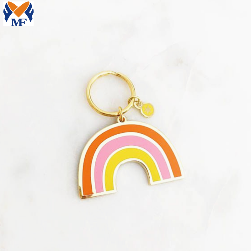 Hard Enamel Rainbow Keychain