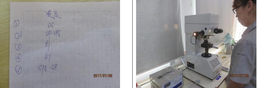 hardness test inspection