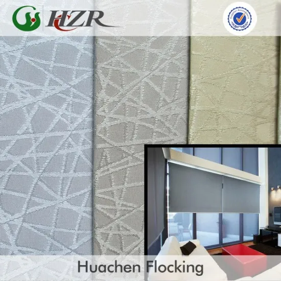 polyster curtain Jacquard roman blind fabric blackout water washable fabric