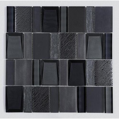 Bagno albergo Black Art Glass Mosaic Piastrelle misti