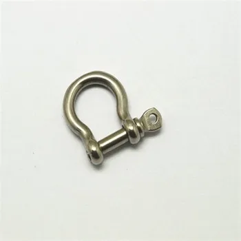 Mini small stainless steel screw pin adjustable bow shackle with clevis pin