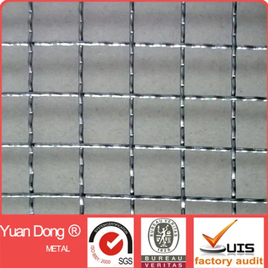 Square hole crimped wire mesh