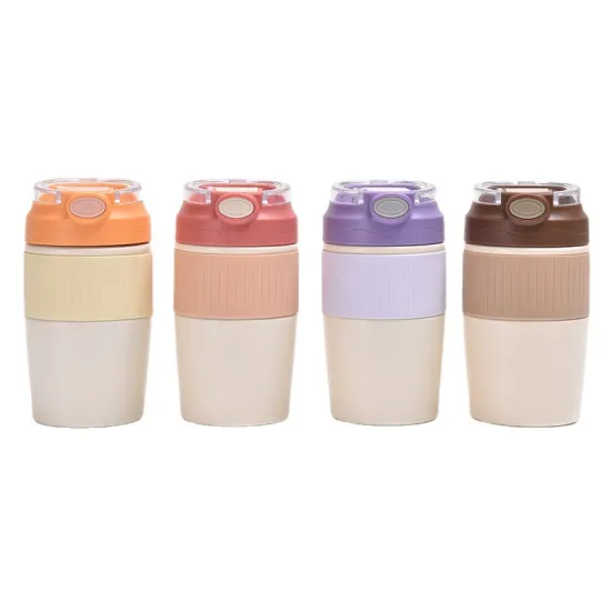 Cute Kids Insulated Stainless Steel Water Bottle with Straw - 400ML