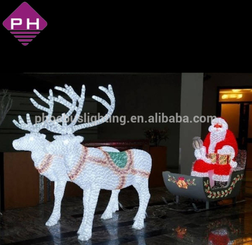 outdoor decoration IP44 reindeer with sleigh led christmas lights