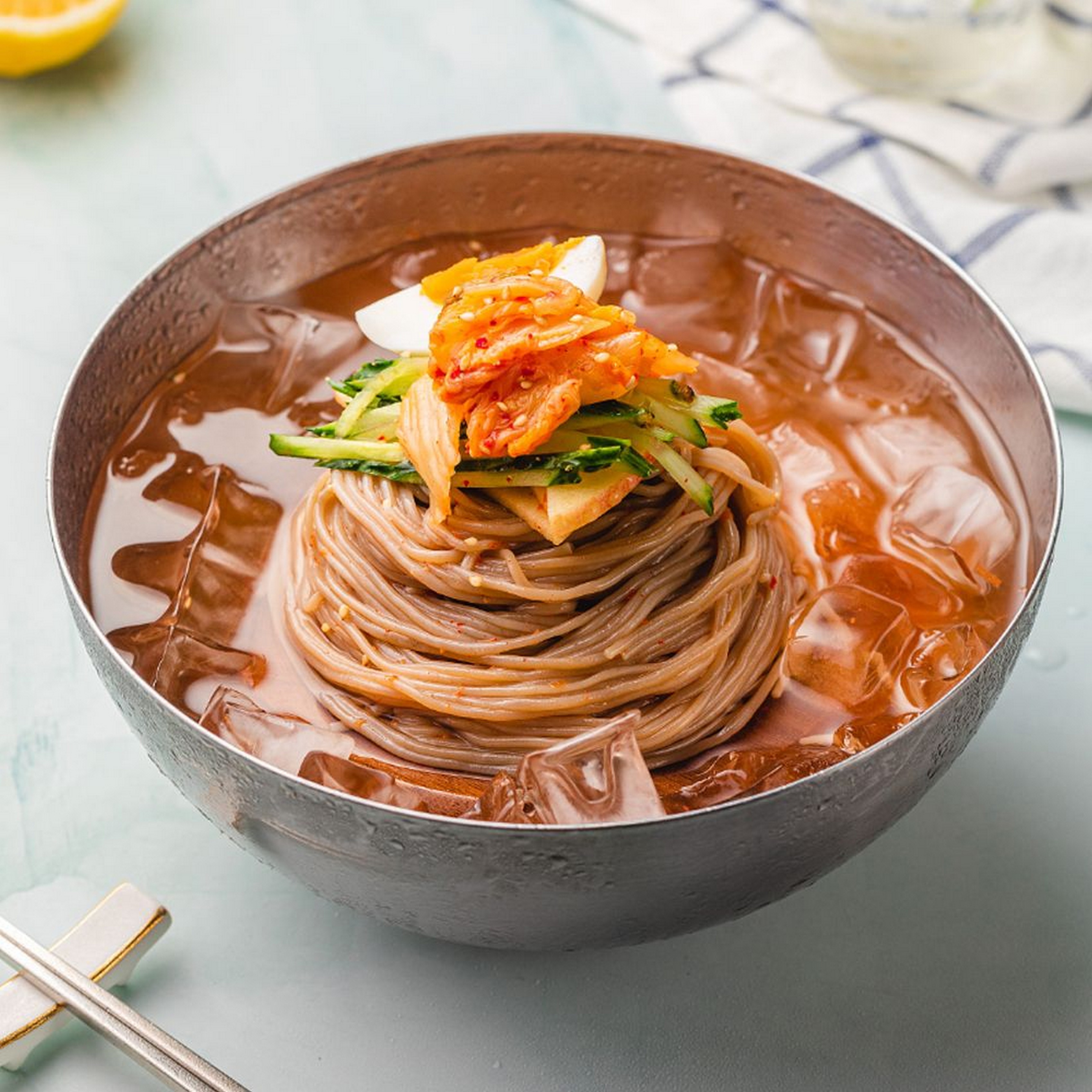 Cold Soba Noodles In Beef Broth