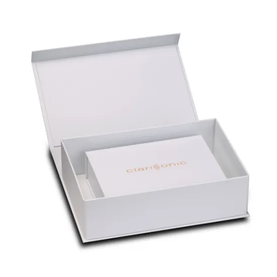 White Luxury Brand Cardboard Cosmetics Foldable Box