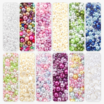  Mixed Size Acrylic Pearl Beads for Jewelry Making DIY Crafts 