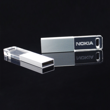 Mini unidade flash USB slim Crystal