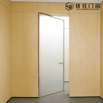 エレガントな単一パネルのすりガラスドア