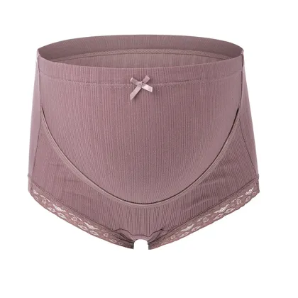 Women's Ribbed Maternity High Waist Cotton Underwear