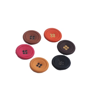 Colorful Leather Covered Button (BM10791)