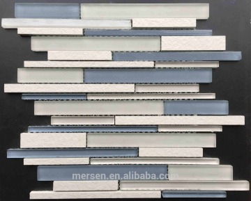 BK107 light blue mosaic tile pure crystal glass mosaic vitreous mosaic