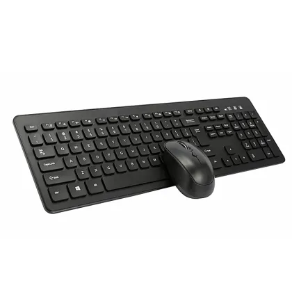2.4G Wireless Keyboard and Mouse Combo: 108-Key Ultra Thin Membrane Keyboard & Wireless Mouse