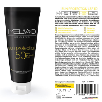 Moisturizing Tattoo Sunscreen Spf 50