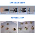 304 Stainless Steel Flat Head Threaded Rivet Nut