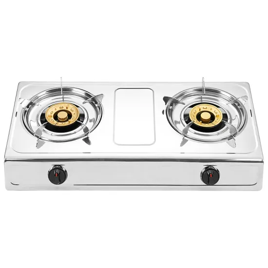 Standard Double Burner Stainless Steel Cooktops Hotel Kitchen Commercial Gas Cooker