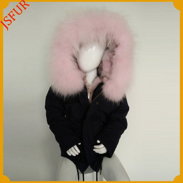Jsfur Winter Fur Lined Raccoon Hood Kids Cheap Jacket Parka