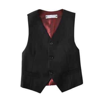 Boys' Solid Black Basic Vests