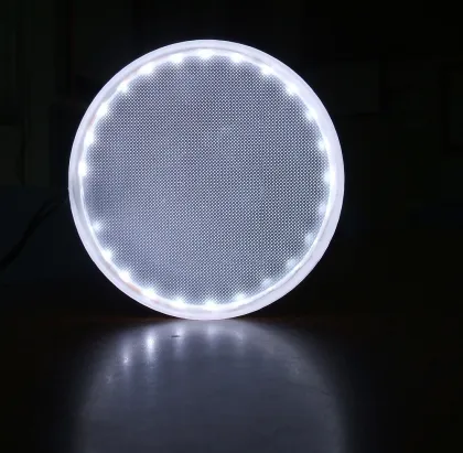 Round led panel laser dotting technology on PMMA plate