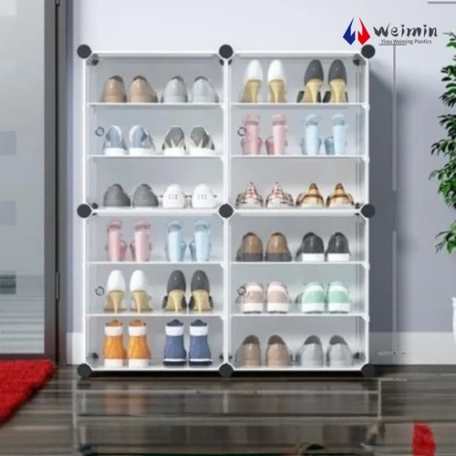 Unidade de armazenamento de sapatos de plástico elegante em forma de escada